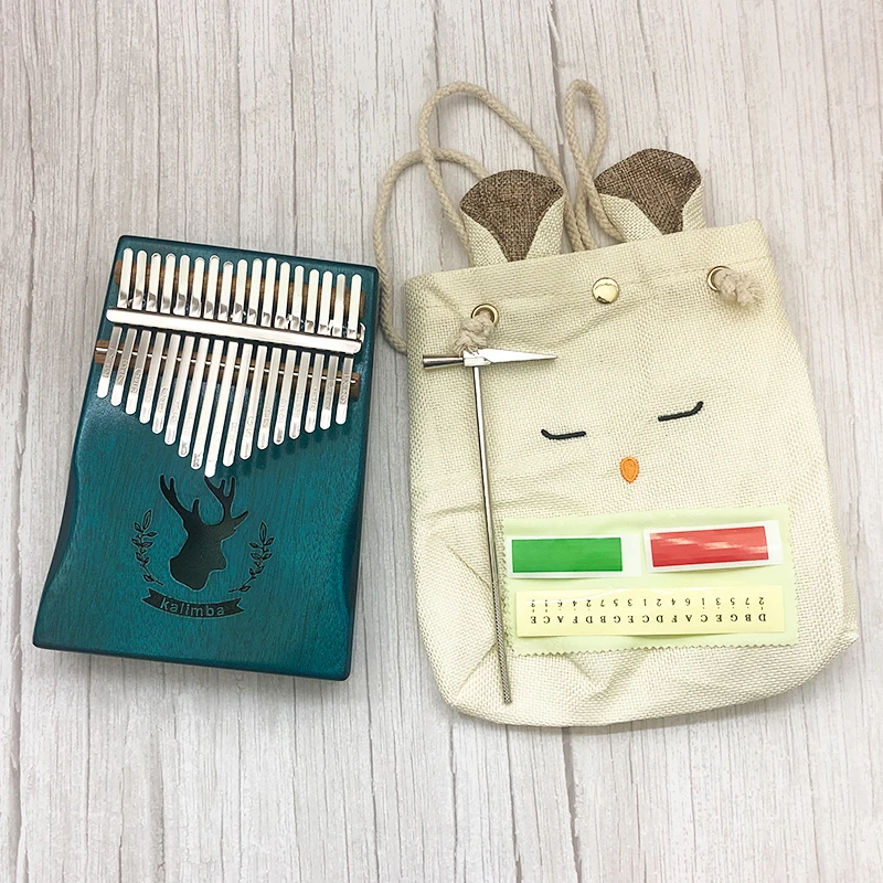 17 клавиш на палец Kalimba Paino Mbira Sanza большой пианино карманный размер поддержка сумка