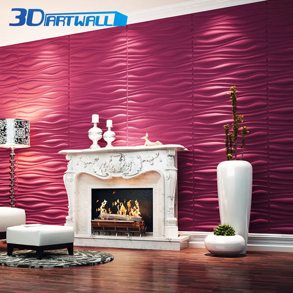 3DARTWALL 3D текстурированные декоративные стеновые панели Матовые Белые волны воды стиль украшения для стен 48 шт 19," x 19,7"