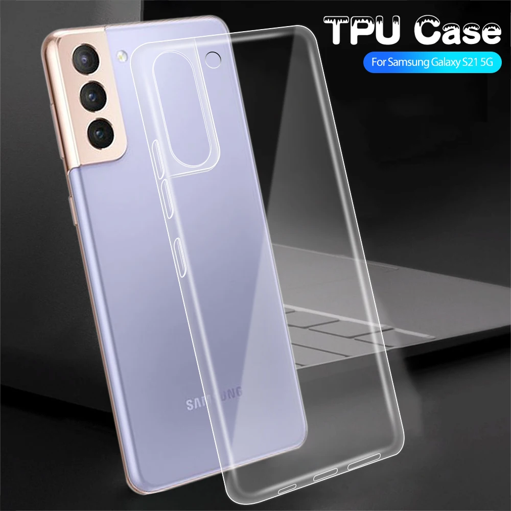 Ультратонкий Прозрачный чехол для Samsung Galaxy S21 Plus Ultra S20 FE прозрачный мягкий из ТПУ