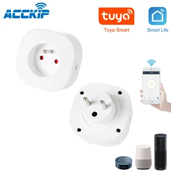 

ACCKIP Smart Plug Wifi Smart Socket 10A FR Plug Outlet Works With Google Home Alexa Energy Monitoring prise connectee wifi