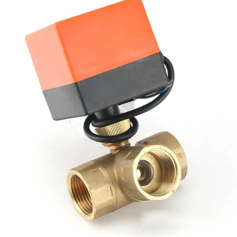 

DN15 / 20/25 3-way motorized ball valve three-way electric control two-way AC 220V LSD tool plubing disc brass ball valve
