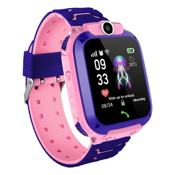

A28 Waterproof Smart Watch Kids Boys Girls Touch Screen Silicone Anti-lost Location Tracker Phone Watch with Card Slot
