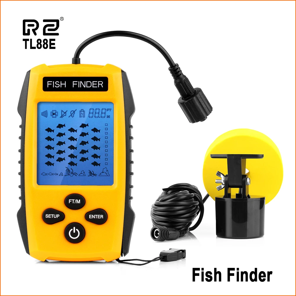 RZ Fish Finder Portable 100M Portable Sonar Lure Echo Sounder Fishing  Finder Transducer Detector Sounder Fish Finder Outdoor - AliExpress