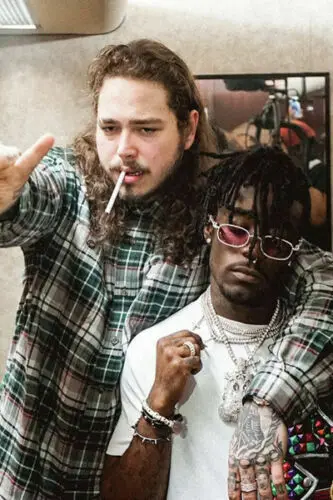 Post Malone Lil Uzi Vert Rap Hip Hop Music Singer Stars шелковая ткань настенный художественный плакат