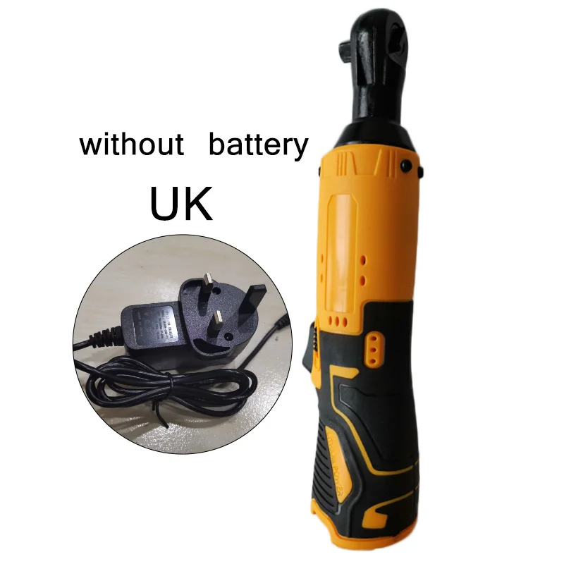 UK Without Battery 280 об/мин беспроводной электрический ключ с трещоткой 12 В литий-ионный аккумулятор зарядное устройство комплект 3/" Привод Великобритания/США/ЕС/Австралия Улучшенная скорость крепления - Цвет: UK Without Battery
