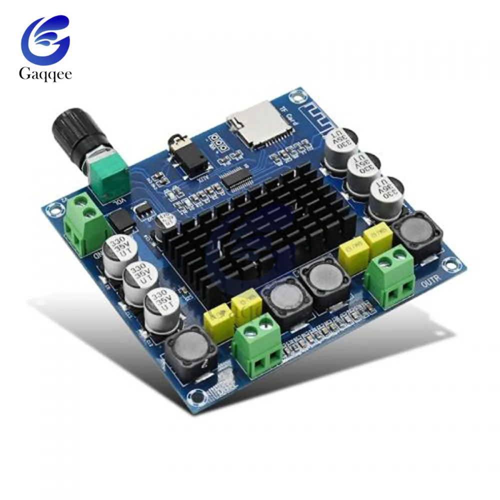 XH-A104 TPA3116 Bluetooth 4,1 цифровой усилитель мощности плата 2x50 Вт стерео усилитель модуль Поддержка TF карты AUX потенциометр