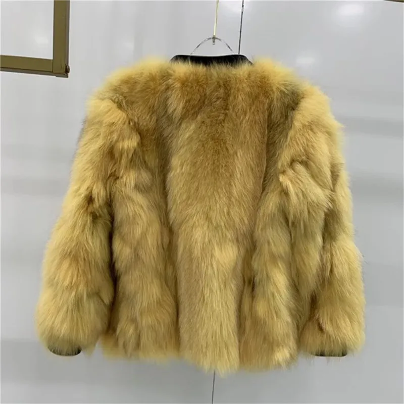 Abrigos mujer invierno шуба из натурального Лисьего меха женская зимняя короткая Повседневная мотоциклетная Лоскутная куртка из натуральной кожи Верхняя одежда