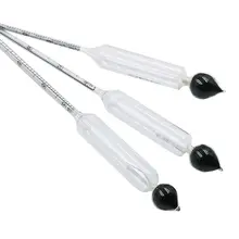 3 шт. спиртометр гидрометр тестер от 0 до с термометром гаджет чехол Комплект для винных инструментов 72XF