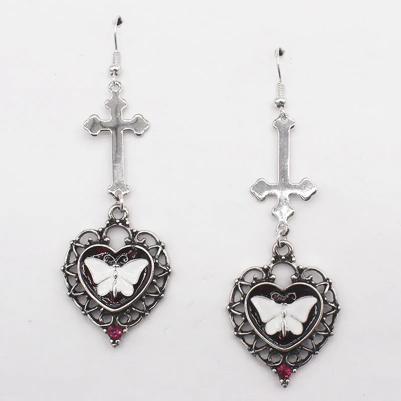 Tassel Earrings Vacation Jewelry Party-Gift Butterfly Long-Trendy Cross-Heart-Whtie Fashion