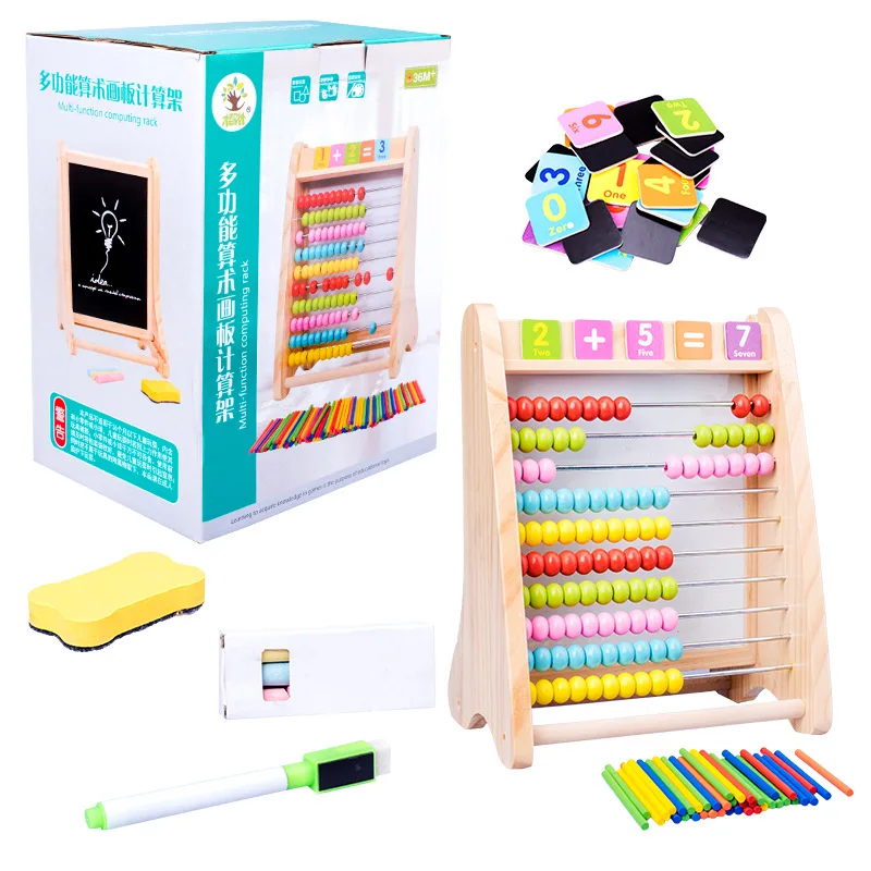 

Creative Wood Children'S Educational Toy Multi-functional Arithmetic Sketchpad Calculation Frame CHILDREN'S Scientific And Educa