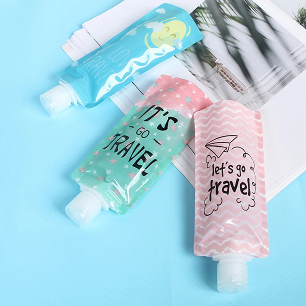 

100ml Liquid Dispensing Bag Shampoo Storage Bag Candy Color Lotion Packing Bottles Squeeze Travel Makeup Container Portable