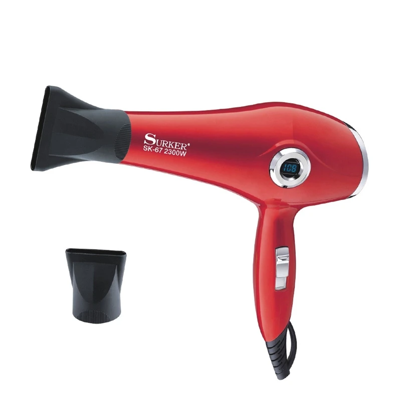 

SURKER Professional Hair Dryer 2300W Motor Light Weight Hair Blow Dryer with Diffuser Strong Hair Dryer LCD 3 Mode to Adjust Win