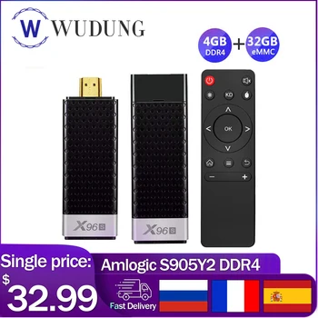 

X96S Smart TV Box Mini PC TV Stick Android 9.0 DDR4 4GB 32GB Amlogic S905Y2 2.4/5G Dual WIFI BT4.2 4K HD VS X96 MAX