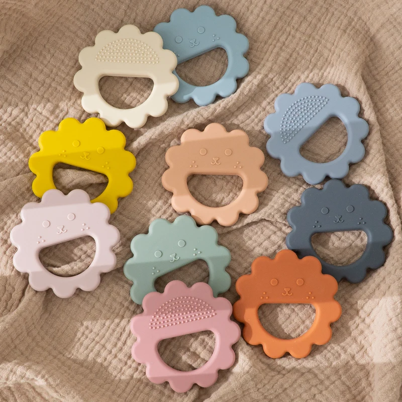 Nouveaux anneaux de dentition pour bébés, bâtonnets de dentition pour molaires, jouets à mâcher en forme de fleur mignons de dessin animé, pour la santé du bébé et l'arrêt de la succion du pouce