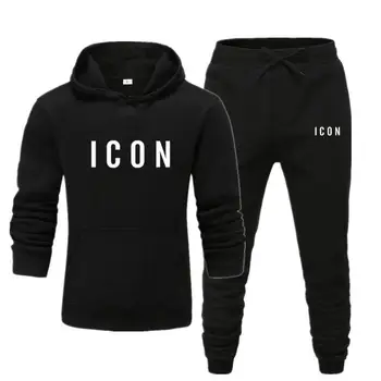 

Two Pieces Set Fashion Hooded Sweatshirts Sportswear Men Tracksuit Hoodie 2020 New Autumn Men Brand Clothes Hoodies+Pants Sets