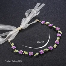 Свадебный головной убор невесты венок для волос головная повязка Цветочная Гирлянда пышный выпускной для девочек головной убор подарок ручной работы TS28