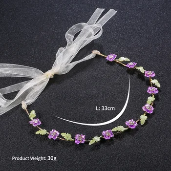 

Wedding Bridal Headdress Hair Wreath Headband Floral Garland Pageant Prom Girls Headpiece Gift Handmade TS28
