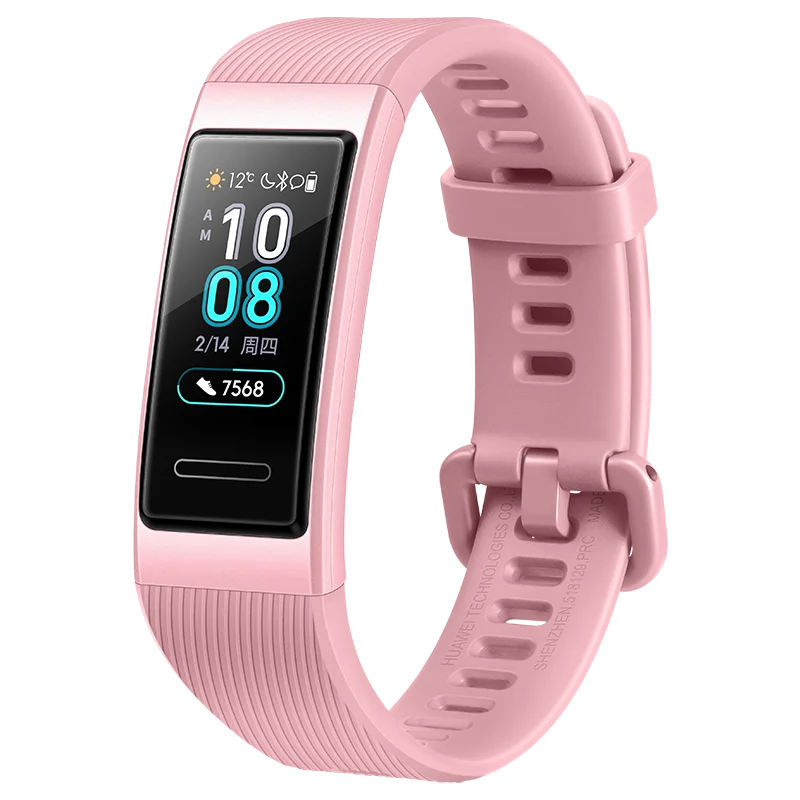 huawei Band 3 Smartband металлическая рамка Amoled полноцветный дисплей сенсорный экран Датчик сердечного ритма датчик сна - Цвет: Mica Pink
