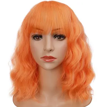 

Popular Wig Short Bob Wigs Wine red Dark red Orange Ombre Lolita Cosplay Cute Hair MUMUPI