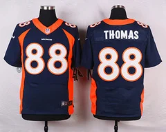 Stitiched, Denver Demaryius Thomas для мужской Джерси - Цвет: Синий