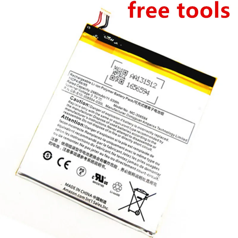 New Mc308594 2980mah Battery For Amazon Kindle Fire 7" Sv98ln