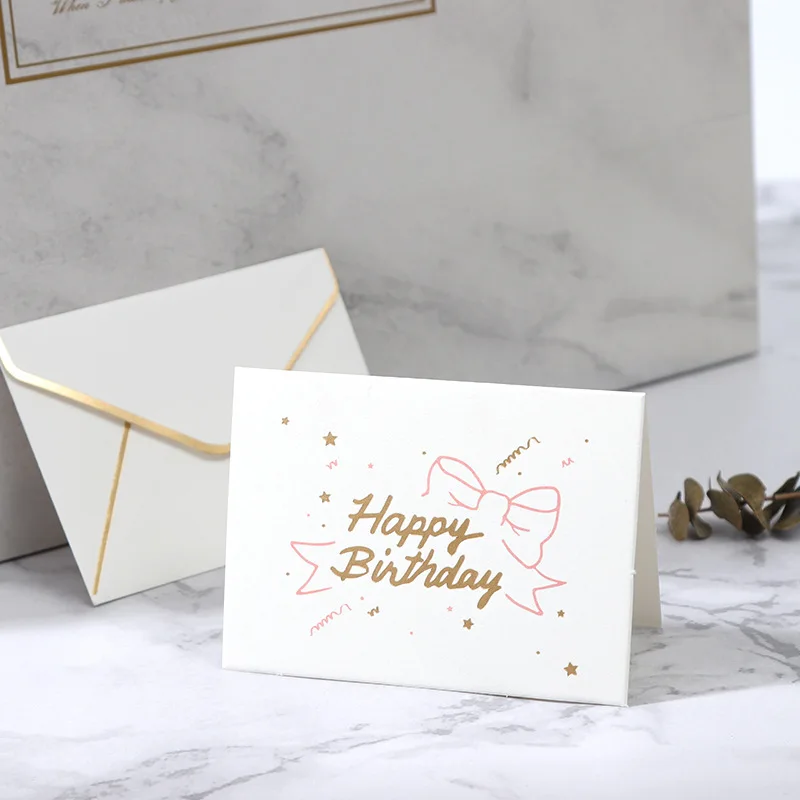 

50pcs Kraft Handmade Message Card Colorful Paper Craft Gift Card Best Wish Flower Wedding Favor Party Supply