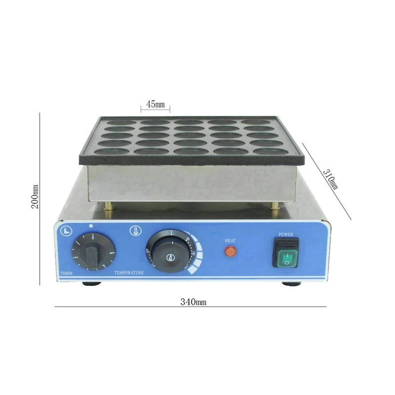 Коммерческий CE 110 V/220 V NO-stick 25 отверстий голландское печенье гриль мини блинная машина Электрический блинница