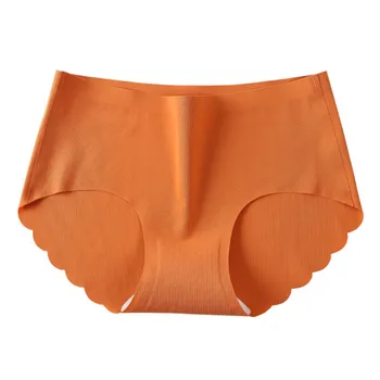 

3 pieces Latex crotch women's underpants Seamless Ice silk women's panties Breathable Hip raise female underwear Boxed briefs