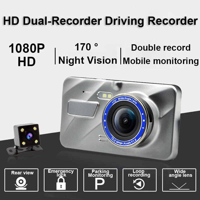 Dash Cam Dual Objektiv Full HD 1080P 4 Dash Cam Dual Objektiv Full HD 1080P 4