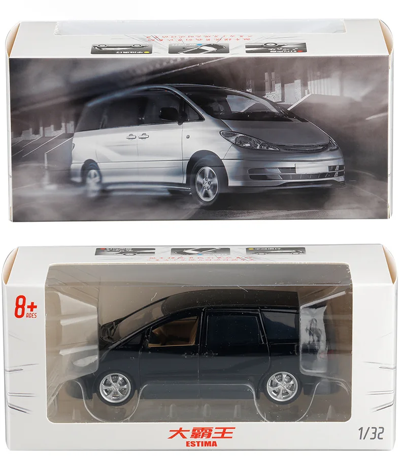 JACKIEKIM 1:32 Toyota Previa Estima звук и светильник откатная литая модель автомобиля