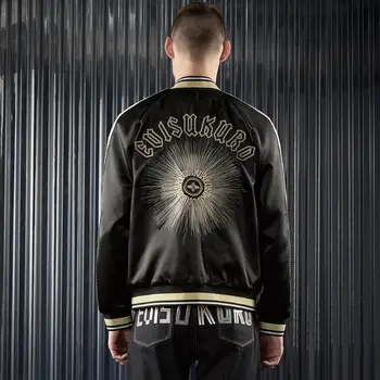 

Authentic Evisukuro Winter Men's Jacket Unicorn Top Quality Fashion Embroidered Casual jacket Breathable Men's Cotton Trench