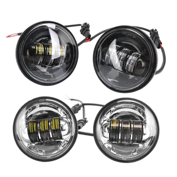 

4x 4.5 Inch 4-1/2 Inch Led Fog Light Passing Projector- Spot Lamp for Motorcycles, Compatible for -Davidson 4.5 Inch Round