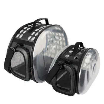 

Pet Bag Portable Outdoor Travel Breathable Transparent Visible Removable Fold One Shoulder 5KGS Or Less Dog&Cat Carry Supplies