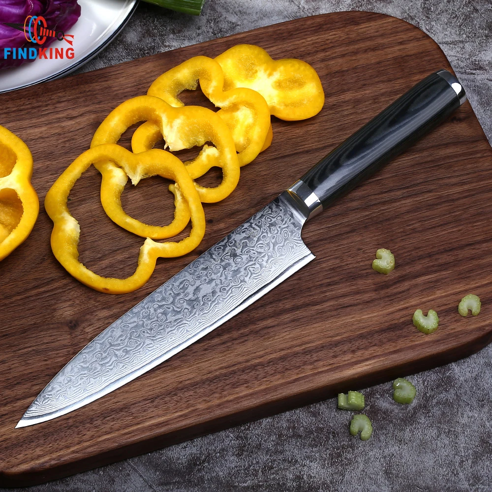 FINDKING дамасский нож Mikata с ручкой, 8 дюймов, нож шеф-повара, 67 слоев, кухонные ножи из дамасской стали, профессиональный нож