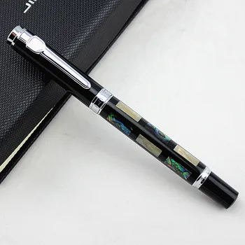 

Jinhao 8802 Rollerball Pen Deep Sea Bright Pearl Shell Writing Signature Pen with Ink Refill, Business Office School Supplies