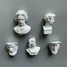 Creative Nordic 3D Fridge Magnet Imitation Plaster Magnet Beethoven Medic Apollo Magnetic Sticker Magnet Decoration Collection