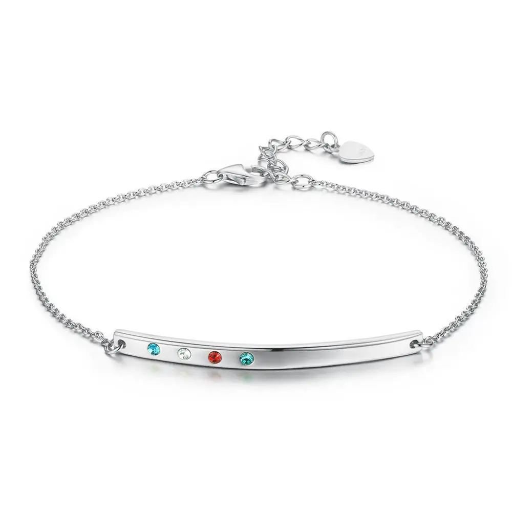SILVERHOO женский многоцветный роскошный модный браслет из стерлингового серебра - Цвет камня: Platinum plated