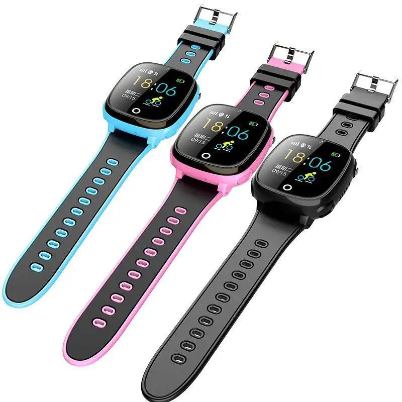 Kids Anti-Lost Gps Tracker Smart Watch Sos Call Safe Wristwatch Waterproof Hw11 Black