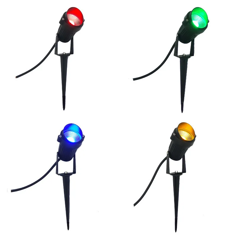 Светодиодный фонарь для лужайки RGB 9 Вт COB уличная Ландшафтная лампа с шипами