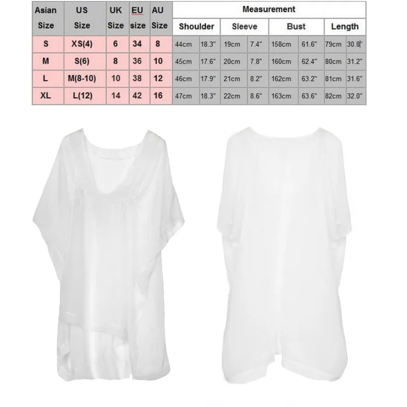 2020 Women Chiffon Beach Transparent Cover Up Swimsuit Swimwear Short Sleeve Deep Bathing Bikini Cover-Ups ????????? 2020 Women Chiffon Beach Transparent Cover Up Swimsuit Swimwear Short Sleeve Deep Bathing Bikini Cover-Ups ?????????