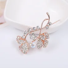 New Style Crystal Brooch Korean-style Fashion Dress Collocation Women's Brooch Holiday Small Gifts a Generation of Fat