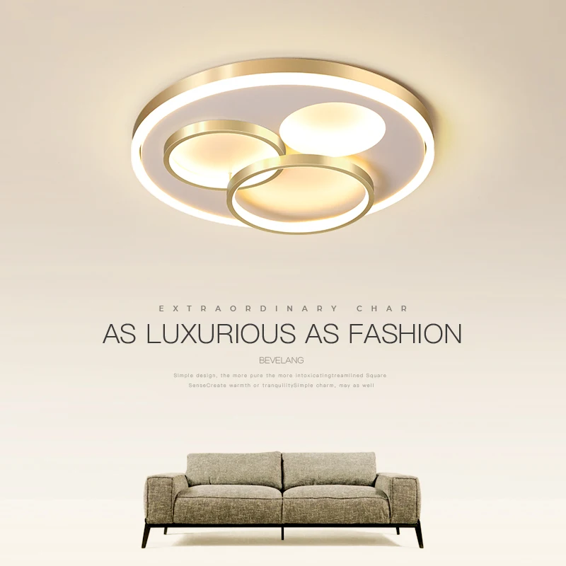 

New Acrylic Round lamp chandeliers For Bedroom Sduty room Dining room Home AC85-265V Modern Led Ceiling Chandelier Lamp Fixtures