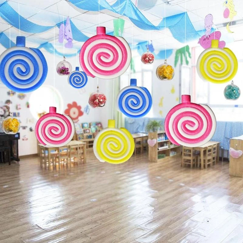 Colgante de piruleta aéreo, colgantes para el Día de los niños, fiesta de cumpleaños, guardería, suministros de decoración del hogar, 1 ud.|Decoraciones DIY fiestas| AliExpress