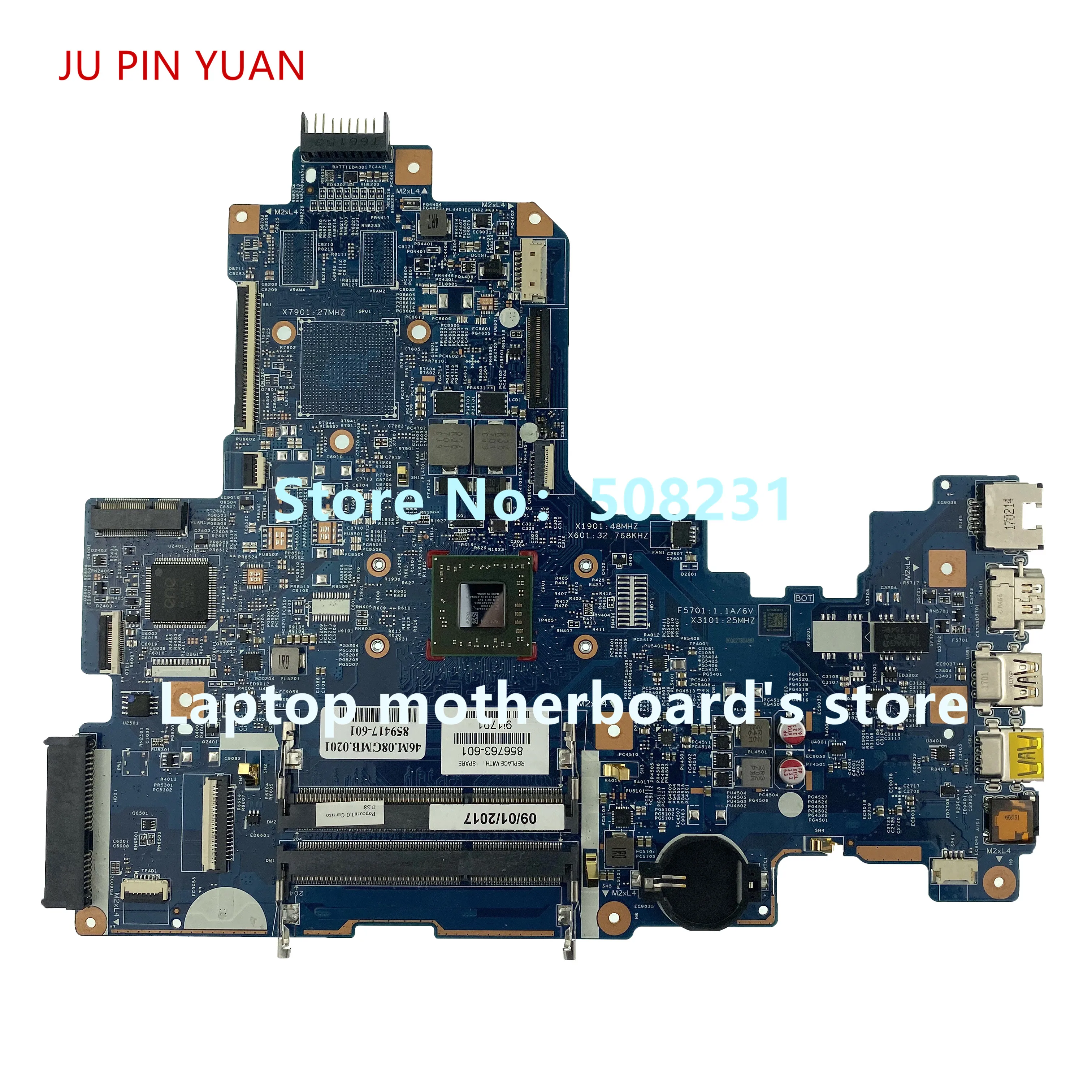 

For HP 17-Y Laptop Motherboard 856763-601 856763-501 856763-001 E2-7110U CPU DDR3 448.08G03.0011 100% Fully Tested