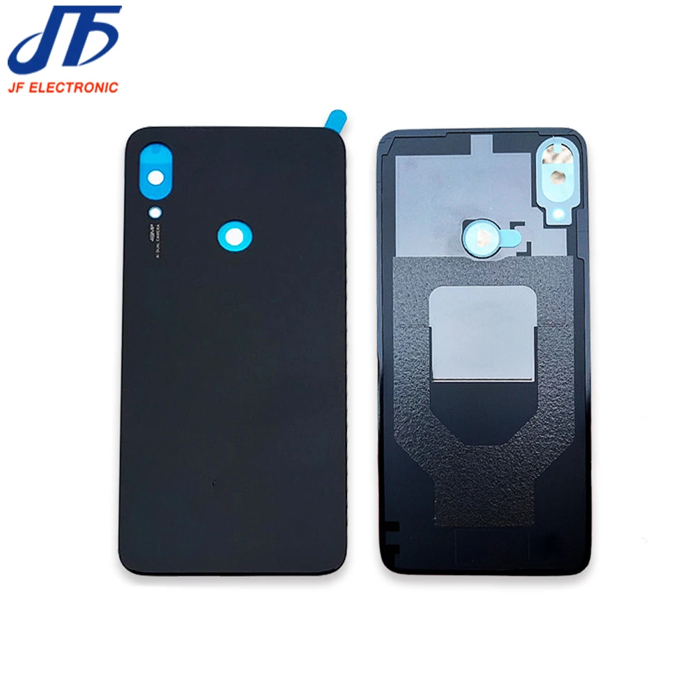 10 шт., для Xiaomi redmi note 7 pro, стекло, задняя крышка корпуса, задняя крышка, запасная дверь, Жесткий Чехол для батареи+ клейкая наклейка с логотипом