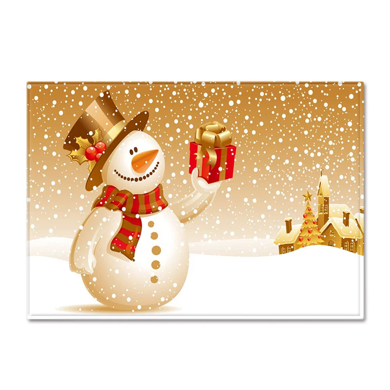 No 2 Joyous Bright Decorative Rectangle Washable Non-slip Odorless Large Floor Mat Christmas Home Hotel Decorations 3D Thin Carpet - Цвет: No 2