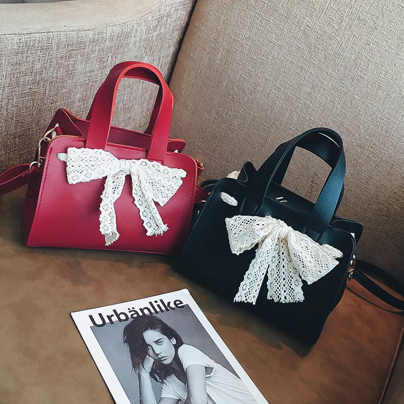 

Spring And Summer New Style Retro Bow Handbag Small Bag Women's 2019 New Style Fashion Korean-style Versatile Shoulder Bag WOMEN