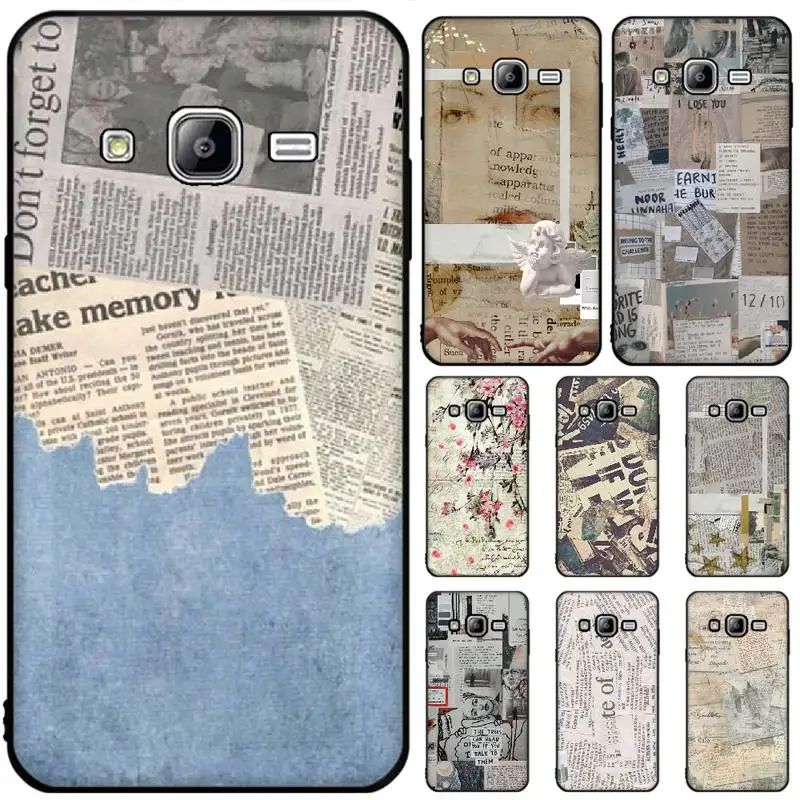 

OFFeier Creative newspaper Cover Black Soft Shell Phone Case For Samsung J6 Prime 7 Plus Peime J7 Neo J8 J6Plus J7 Duo 2018 2019