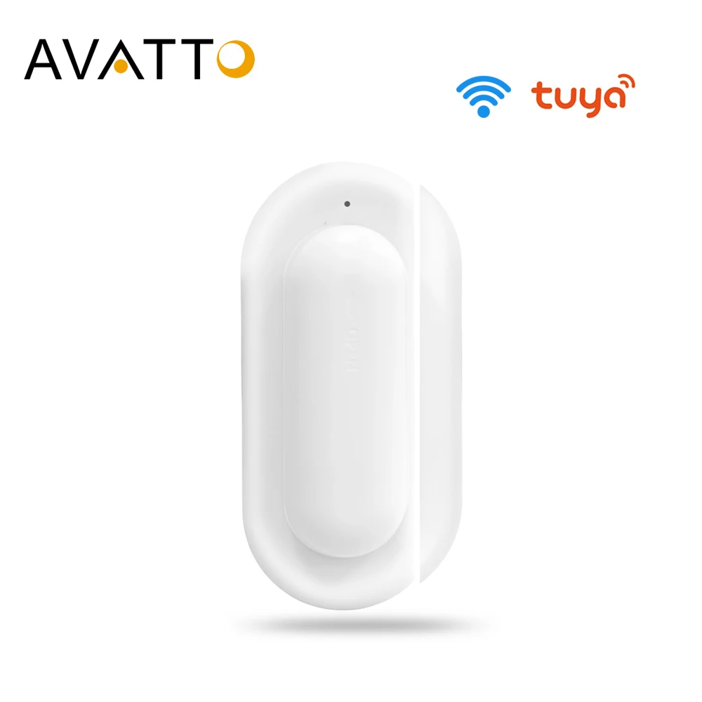 Умный Wi Fi датчик для двери AVATTO Tuya детекторы открывания и закрывания дверей