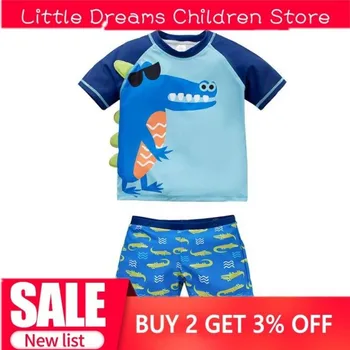 

dropship Baby Swimwear Boys Infant Toddler Swimwear Kids Shark Dinosaur 2Pcs Swimsuits Cartoon Baby Boy Swimwear Beach Wear